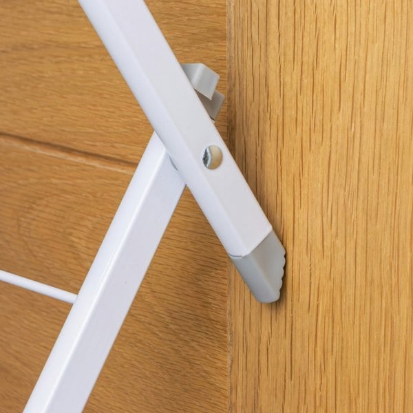 JVL Over Door Concertina Drying Airer - 4.5M, White