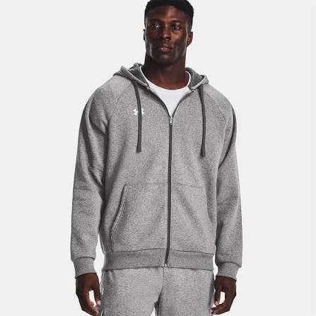 Under Armour Rival Fleece Full Zip Hoodie Grey
