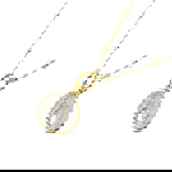 18ct Gold Plated Herkimer Diamond Crystal Necklace