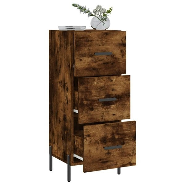 Berkfield Sideboard Smoked Oak 34.5x34x90 cm Engineered Wood