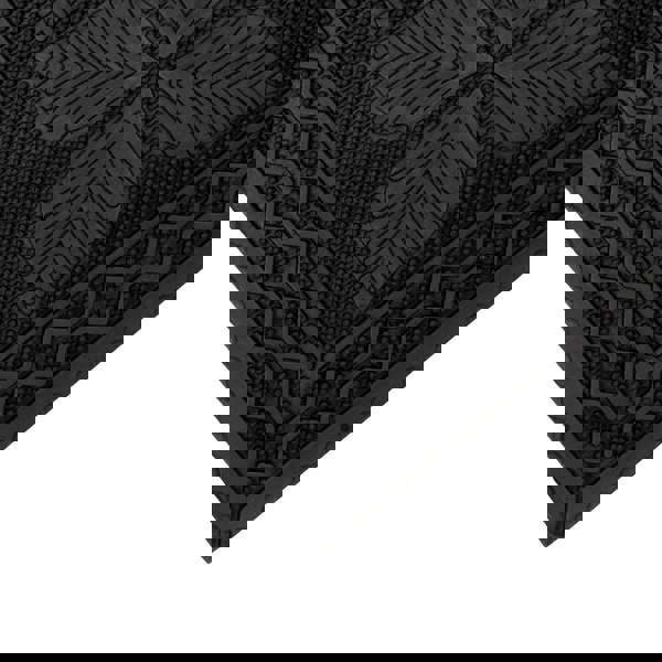 JVL Linden Scraper Rubber Pin Doormat 40x60cm, Black
