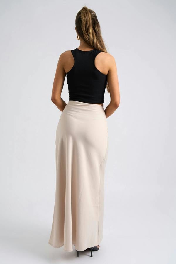 Urban Bliss Stone Satin Bias Cut Maxi Skirt