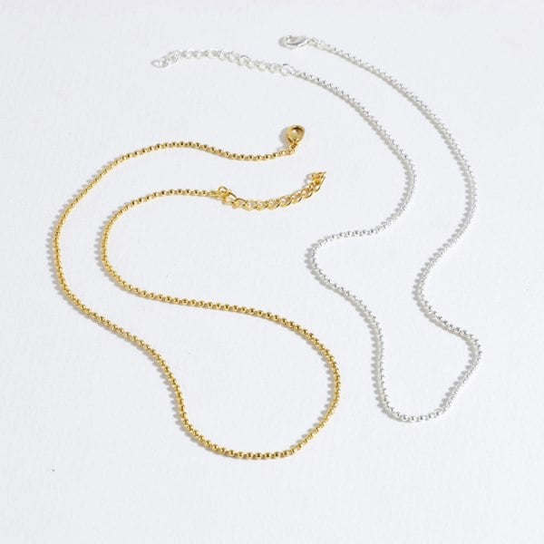 Beaded Chain Necklace Gold 17" - Lila Rasa