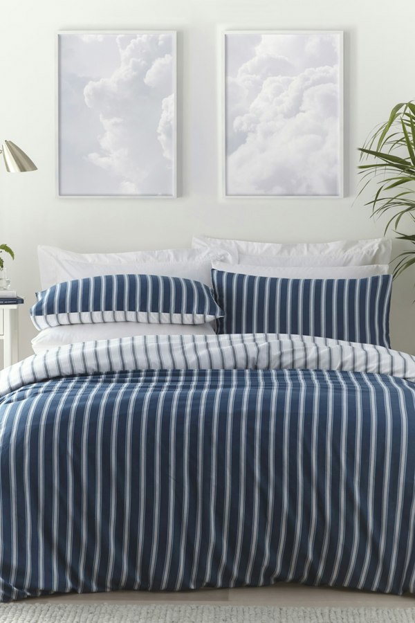 Portfolio Home Harvard Stripe Print Duvet Cover Set