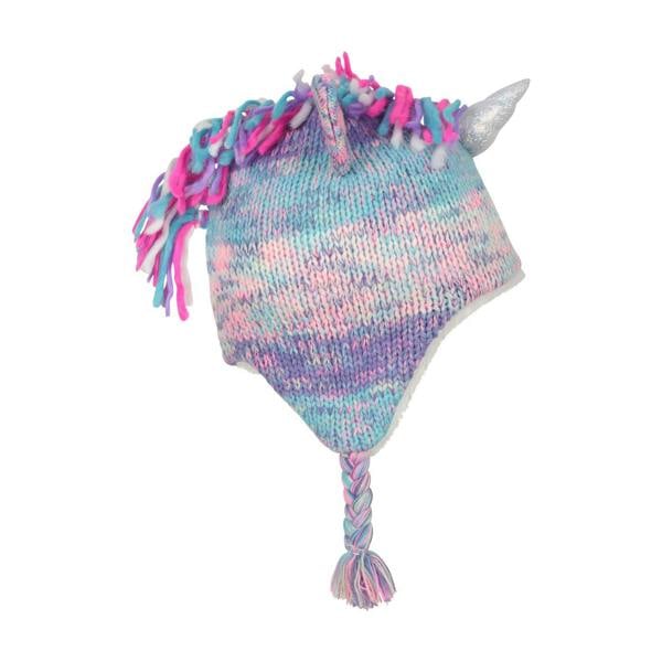 Mountain Warehouse Childrens/Kids Unicorn Bomber Hat - Blue/Pink - 