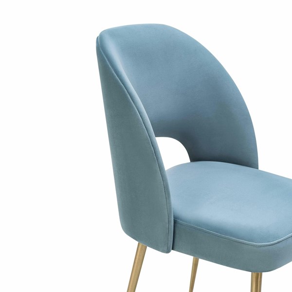 Furniture Edit Swell Sea Blue Velvet Chair