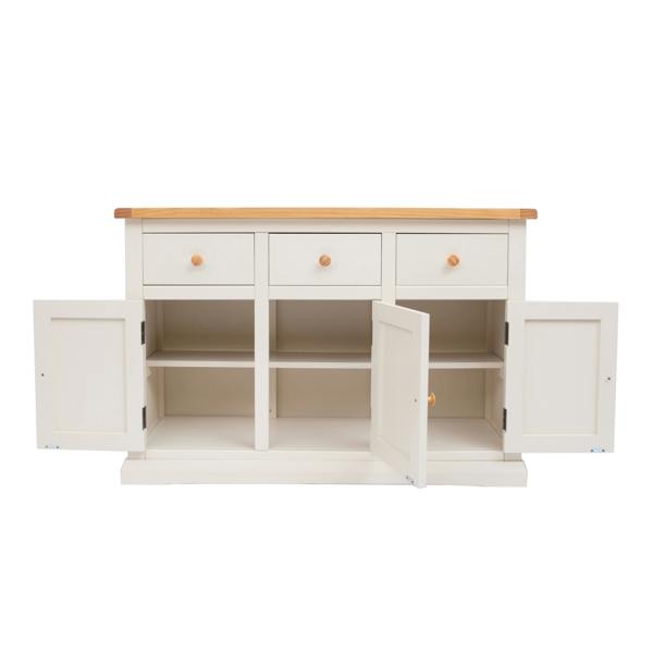 Cabinet Bits Castelli Off White 3 Drawer 3 Door Sideboard Wood Knob
