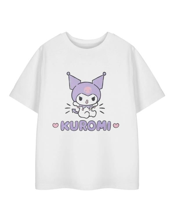 Hello Kitty & Friends Girls White Heart Short Sleeved T-Shirt