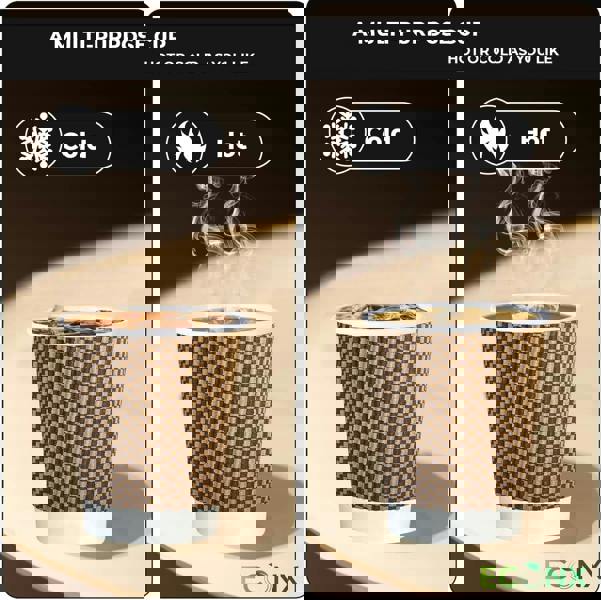 ECONX 8oz Coffee Paper Cup VIP Designed 3PLY Disposable Coffee Cup for Takeaway Hot Drinks Brown