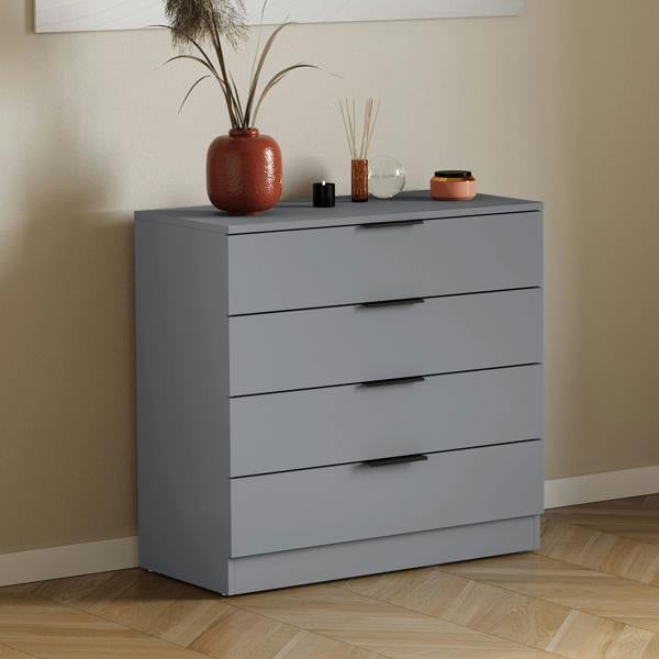 Vida Designs Trega 4 Drawer Chest, Black