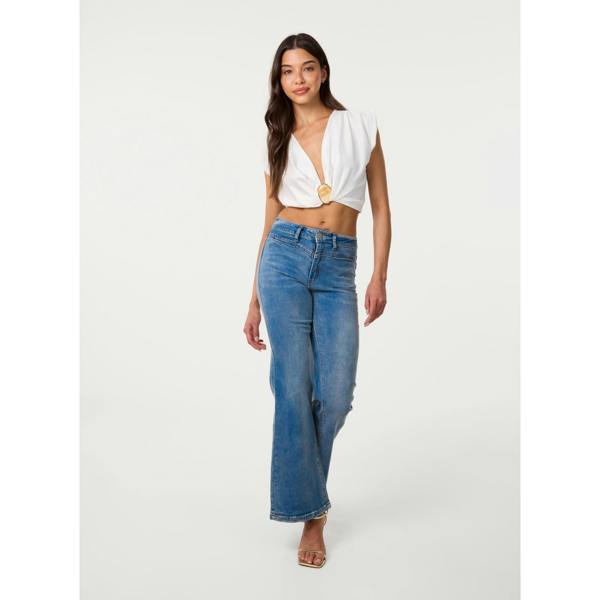 Pink Vanilla Stone Buckle Slinky Crop Top