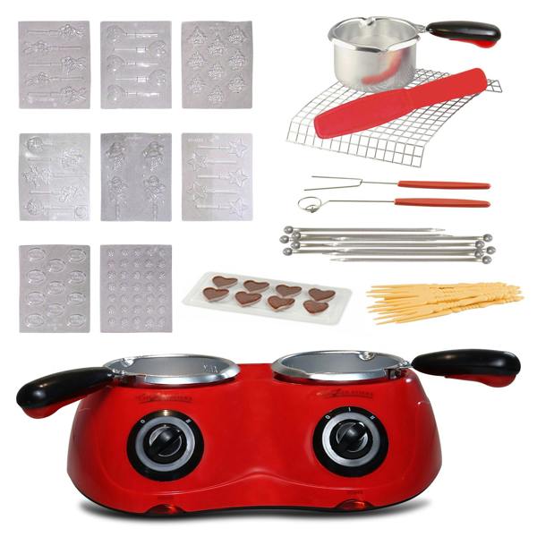 Total Chef Chocolate Melting Pot  500g Electric Fondue Set for Candy Making, Dipping & Desserts