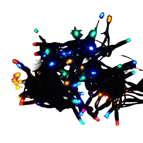 Samuel Alexander 9.9m (100 LED) Snowtime Multi-Coloured Connectable Lights with 3m Lead Wire