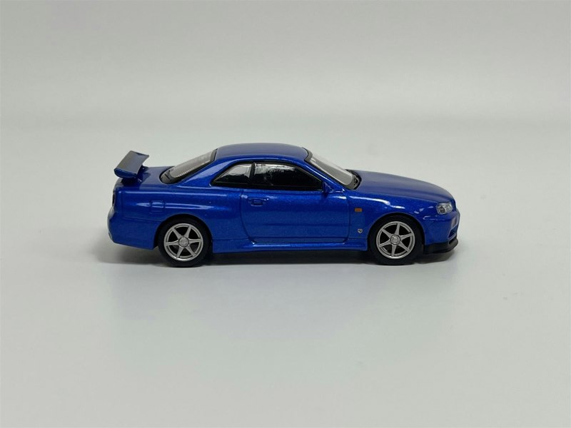 Mini GT Nissan Skyline GTR R34 V Spec Bayside Blue RHD 1:64 Mini GT MGT00759R