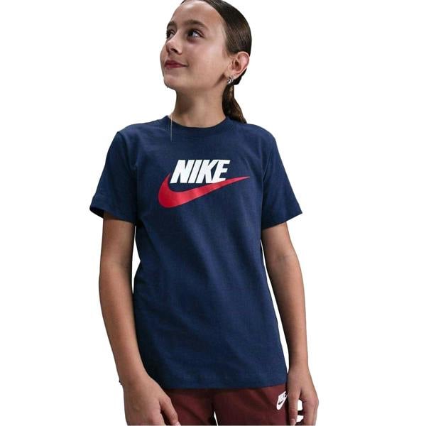 Nike Childrens/Kids Sportswear Logo Cotton T-Shirt - Midnight Navy - 