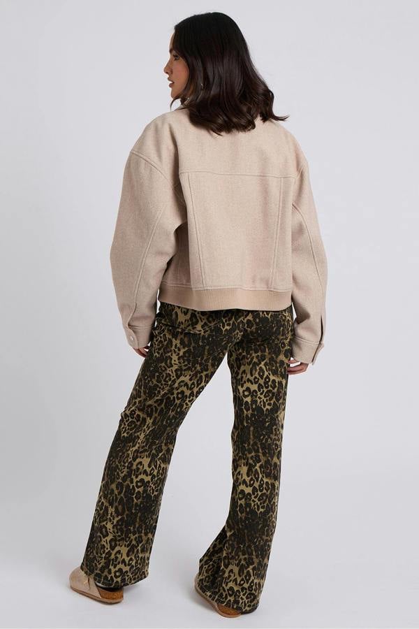 Urban Bliss Oatmeal Bomber Jacket