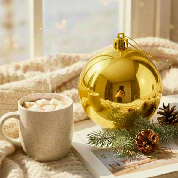 20cm to 25cm Glossy Dark Gold Christmas Bauble for Elegant Seasonal Home Décor image 6