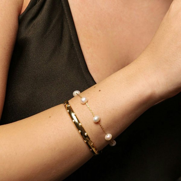 Gold Trip Pearl Satellite Bracelet