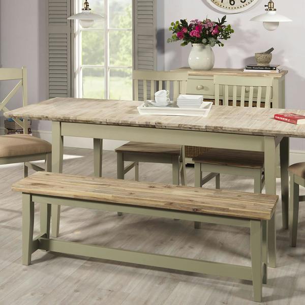 Statement Furniture Florence Solid Acacia Hardwood Dining Bench 140cm Long