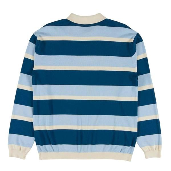 Parlez Pipe Lagoon Blue Long Sleeve Polo Shirt