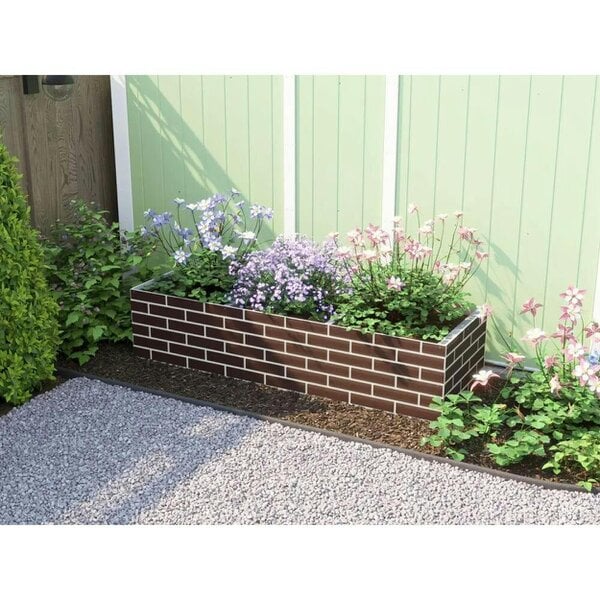 Dunster House Brick Effect Garden Bed Planter 1800mm x 600mm x 400mm