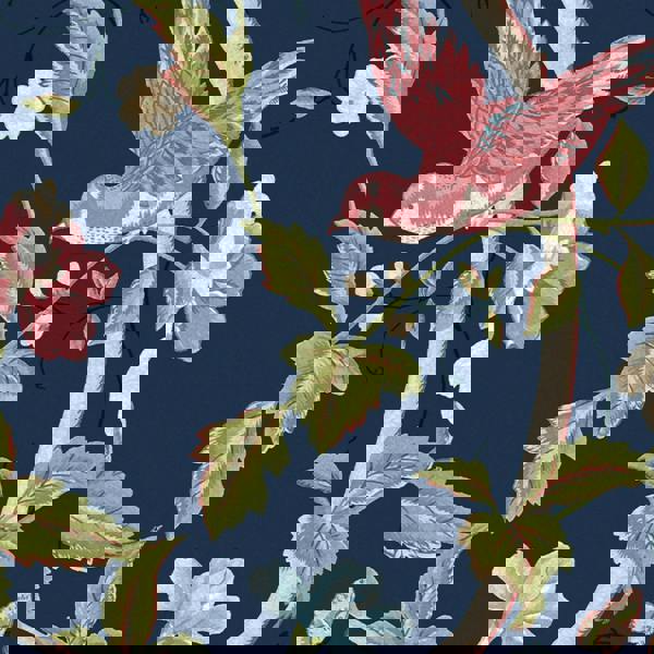 Laura Ashley Summer Palace Wallpaper - Midnight Blue - 10m