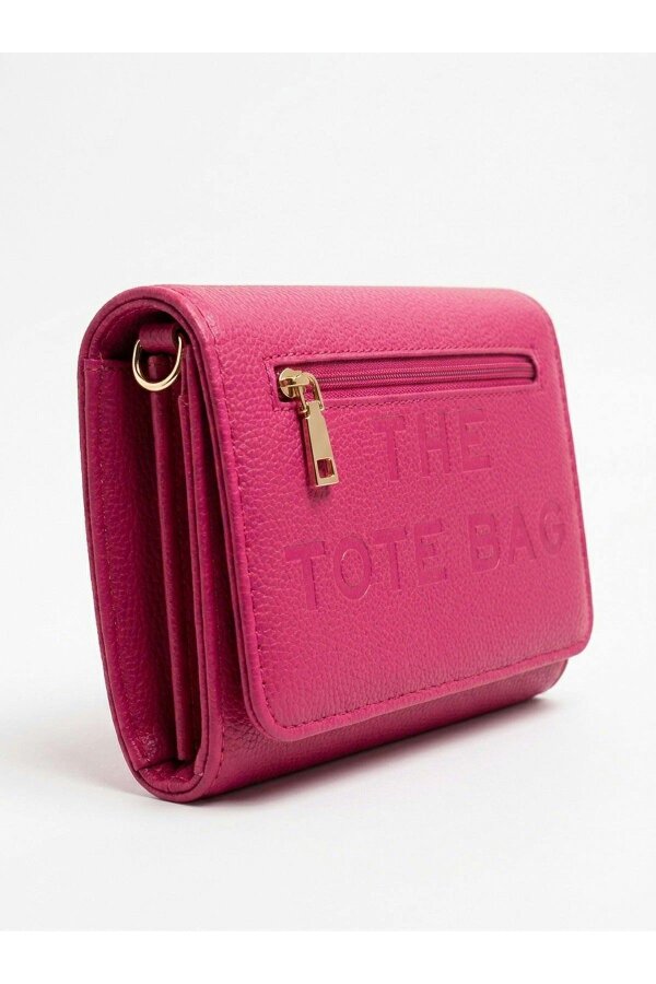 ikrush Constance Pebbled Faux Leather Text Bag