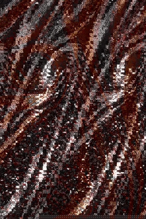 Strapless Multi Sequin Maxi Dress - Bronze DR4566