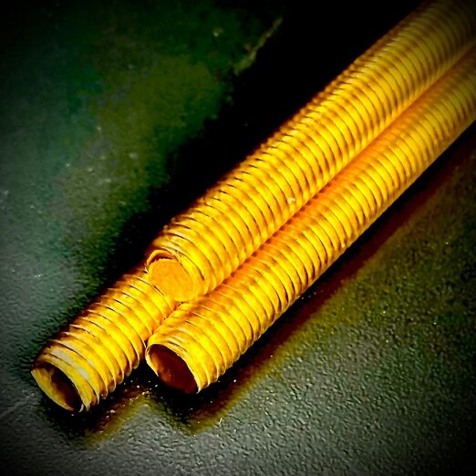 Fixaball Threaded Bar Rod Stud Metric Brass 1m