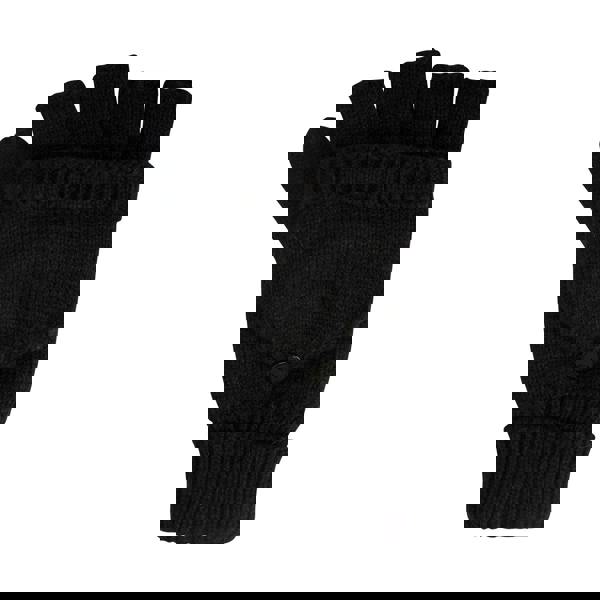 Mountain Warehouse Womens/Ladies Fingerless Knitted Mittens - Black - 