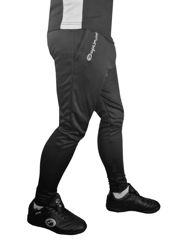Tempo Skinny Tapered Tracksuit Bottoms – Black, Stretch, Durable - Optimum