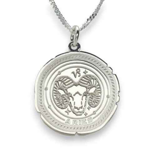 Christopher James of London Sterling Silver Zodiac Necklace Engraved Star Sign Pendant with Optional Engraving