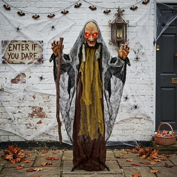 Garden Greatness 5FT Animated Crippled Halloween Witch
