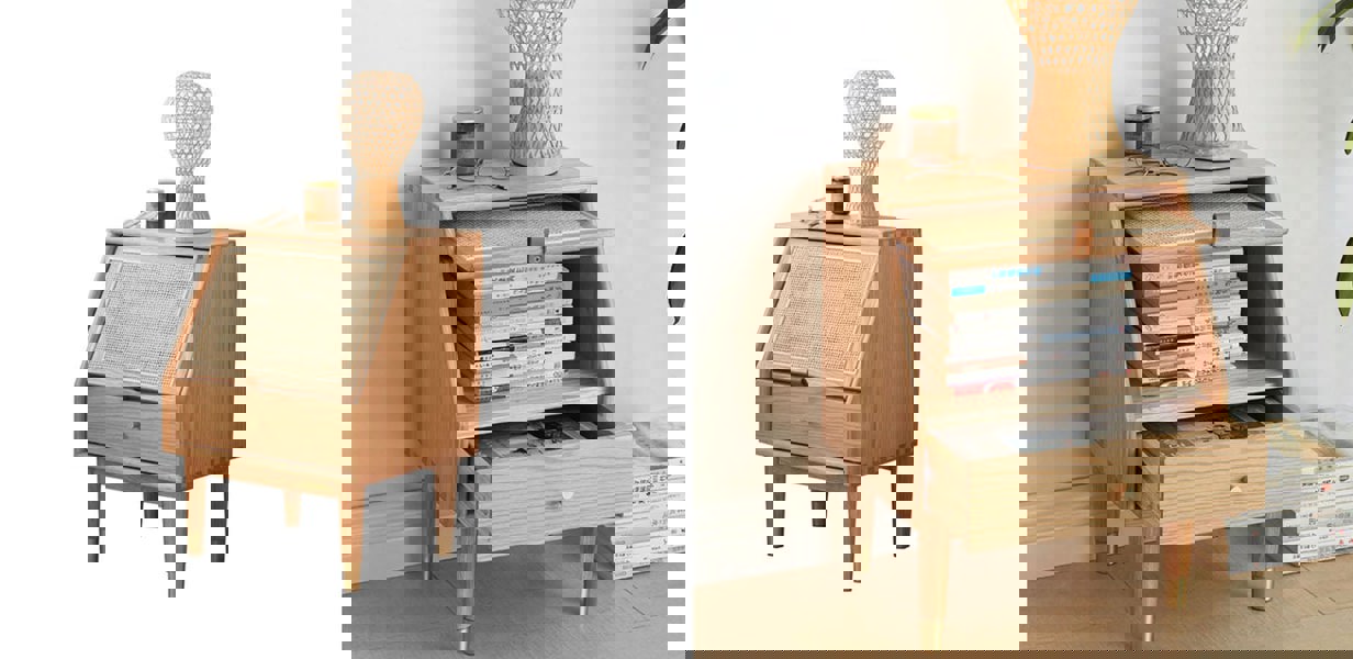 Izabella Bedside Table, Oak-Ritconcept-Rit Concept