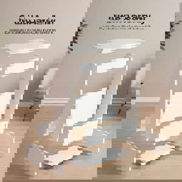 Levede Side Table with Magazine Rack Modern Slim End Table for Living Room