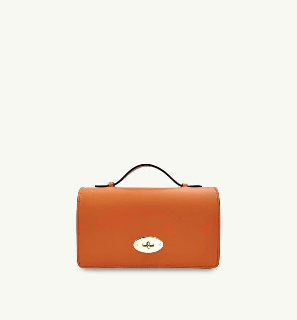 Apatchy London The Amelia Orange Leather Bag