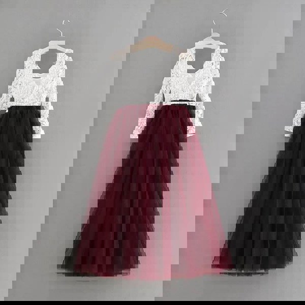 pretty back design flower girl dress