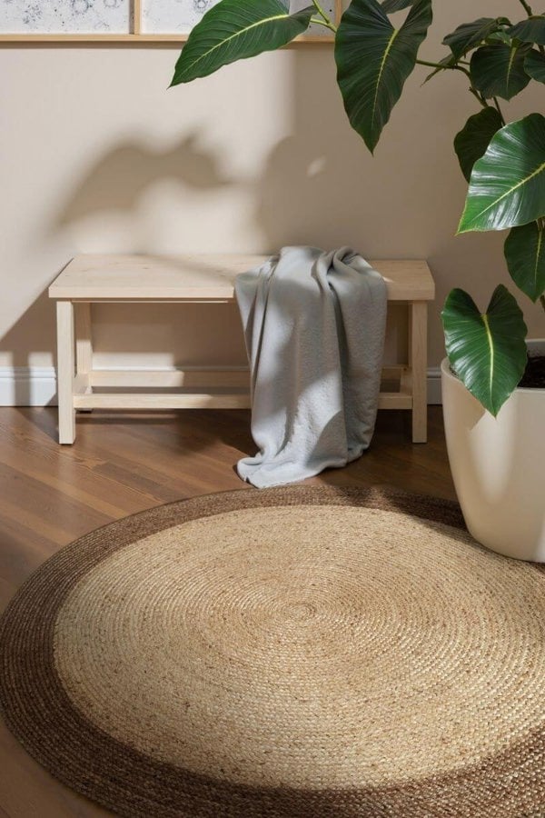 The Rugs Jutta Natural Round Jute Rug - Stylish & Comfort
