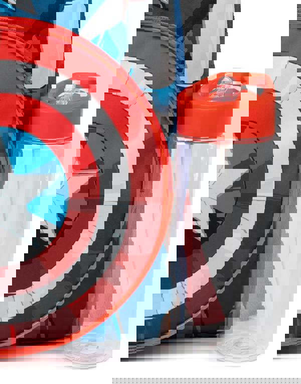 Marvel Avengers Boys Blue Iron Man , Hulk & Captain America 4 Piece Backpack Set (One Size)