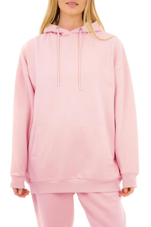 Smart Living Women's Cozy Polycotton Hoodie - Soft Pullover with Pocket - Pink