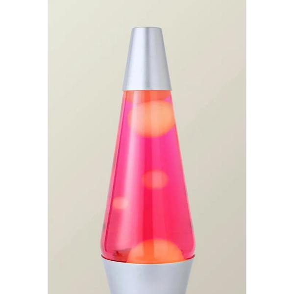 Dragodirect Retro Lava Lamp Desk Light Yellow & Red LED with Silver Base