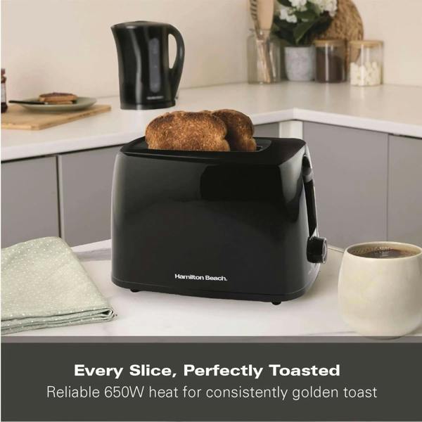 Hamilton Beach Essential 2 Slice Plastic Toaster - Black