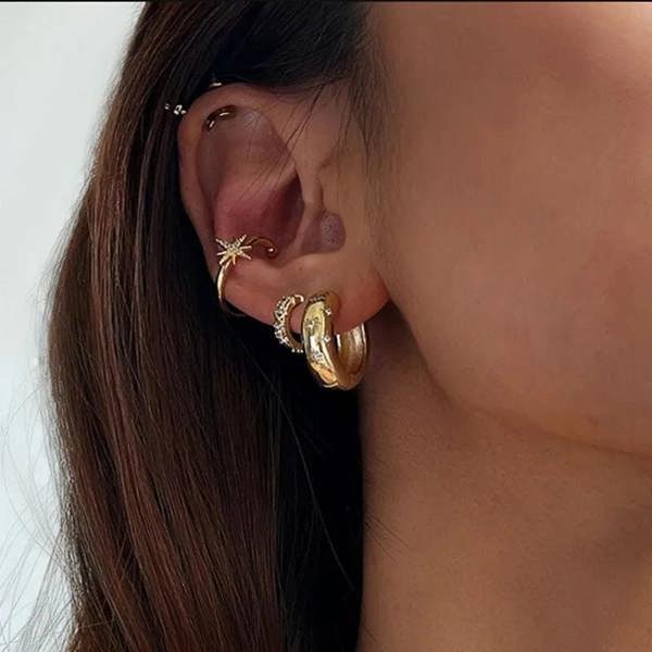 Elk & Bloom Chubby 14k Gold Huggie Hoops