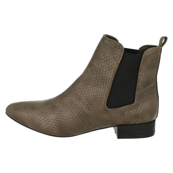Spot On Ladies Spot On Slip On Ankle Boots