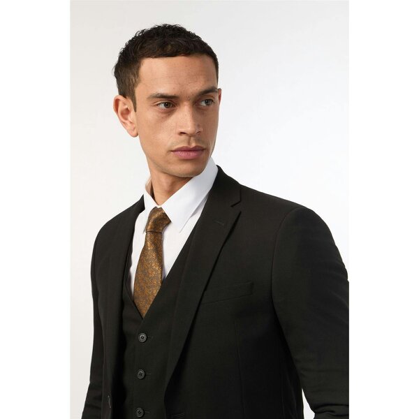 Limehaus Slim Fit Black Stretch Suit Jacket