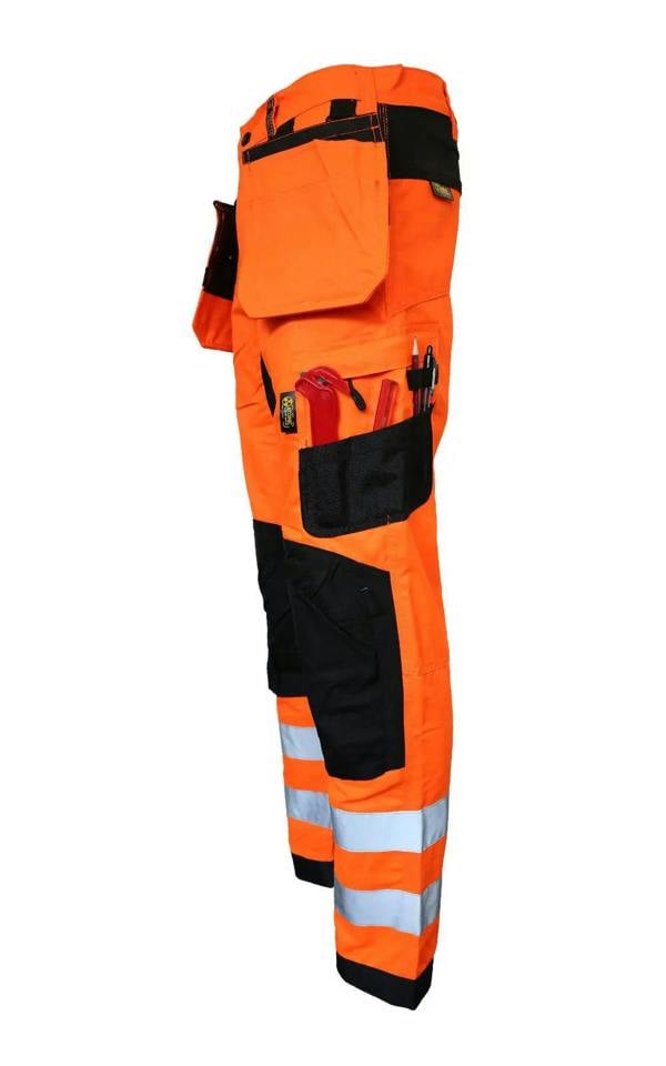 Contrast Slim Fit Stretch Hi-Vis Trouser With Removable Holster Pockets - Hi-Vis Trousers