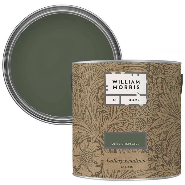 William Morris At Home Olive Character Gallery Emulsion 2.5L Emulsion Paint