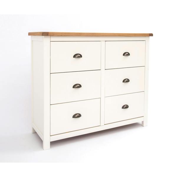 Cabinet Bits Lovere 6 Drawer Chest of Drawers Brass Cup Handle