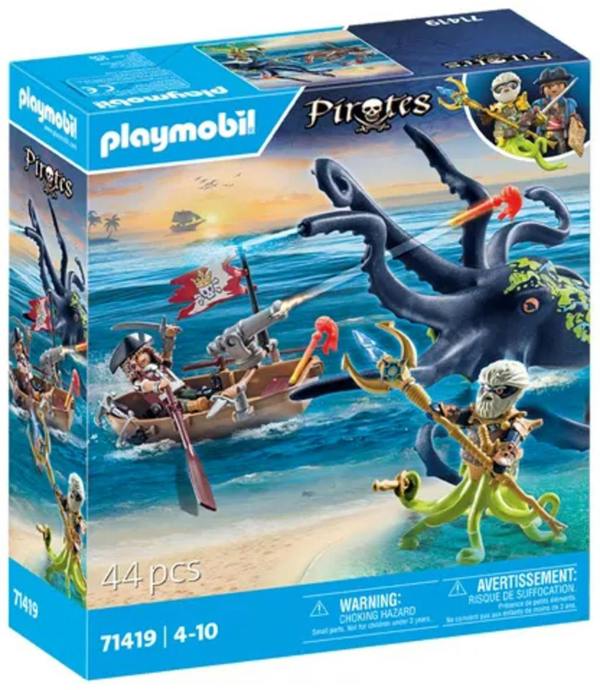 Playmobil Pirates Battle with Giant Octopus - 71419 Playset