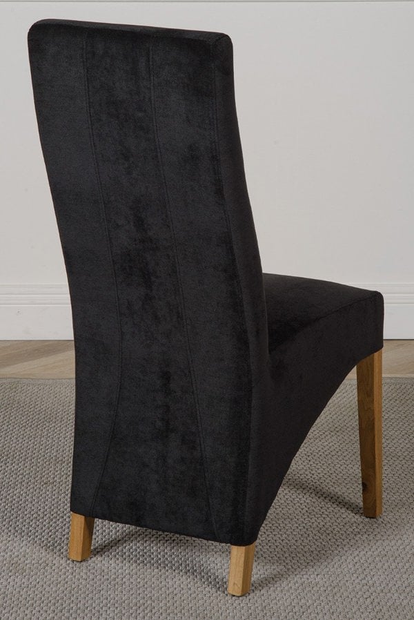 That's Furniture Kuba Large Oak Dining Table with Lola Fabric Chairs